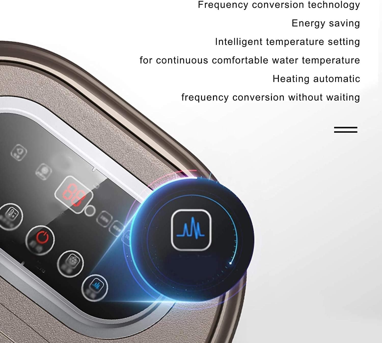 Foot Spa Bath Massager with Heat Bubbles Upgraded 6 Automatic Massage Rollers Pedicure Attachments Time Temprature Control Soothe Your Tired Feet