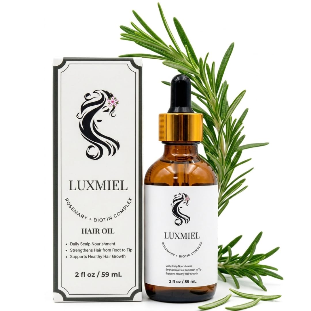 Rosemary Oil for Hair Growth Organic, 100% Pure Organic Rosemary Mint Scalp & Hair Strengthening Oil for Eyebrow and Eyelash 60ml - 2 Oz