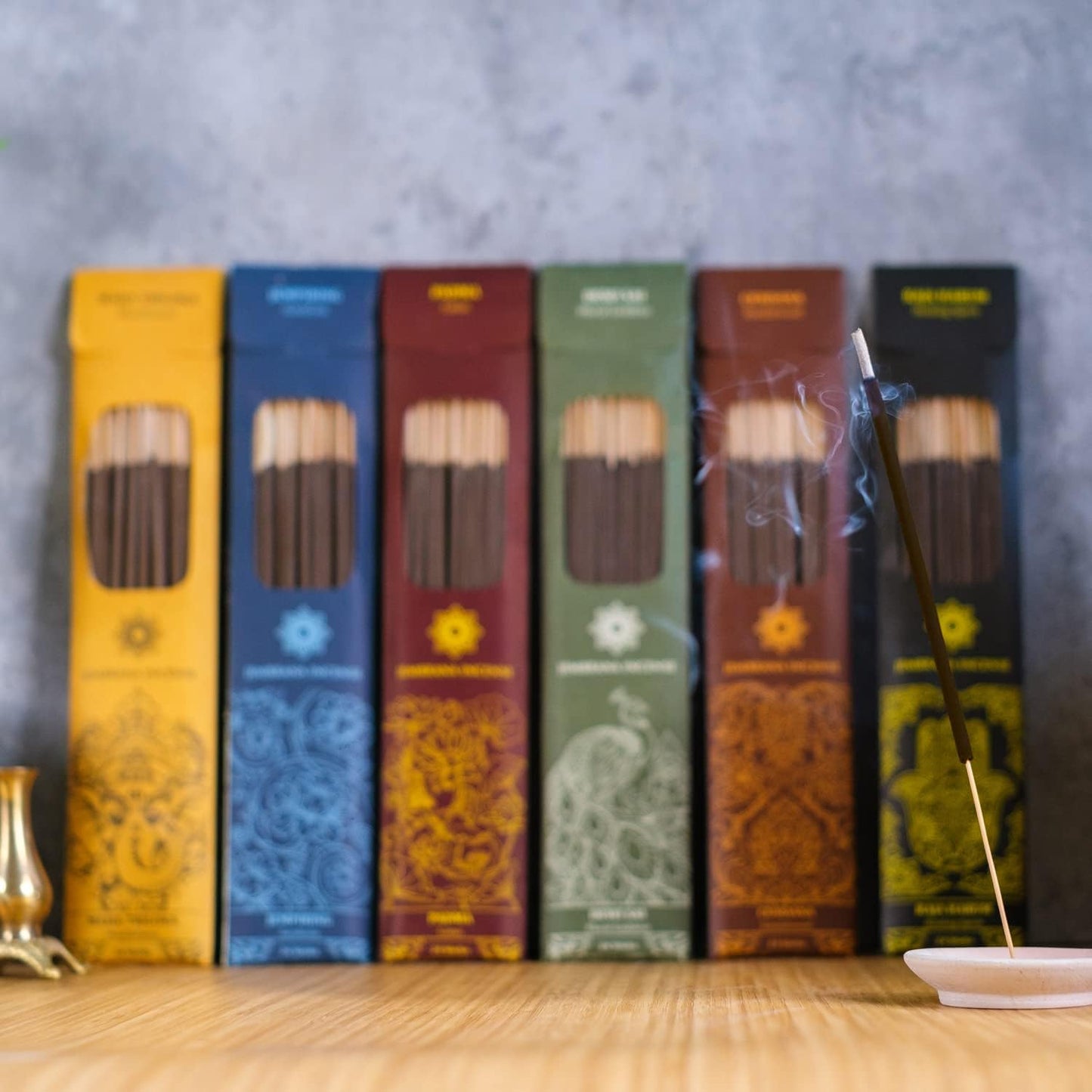 Bali Soap Jembrana Incense Sticks - Variety Pack 6 Scents (144 Sticks Total, 24 Sticks Each) of Lotus (Padma), Sandalwood, Gardenia, Maha Triloka, Raja Harum & Dewi Sai (Amber)