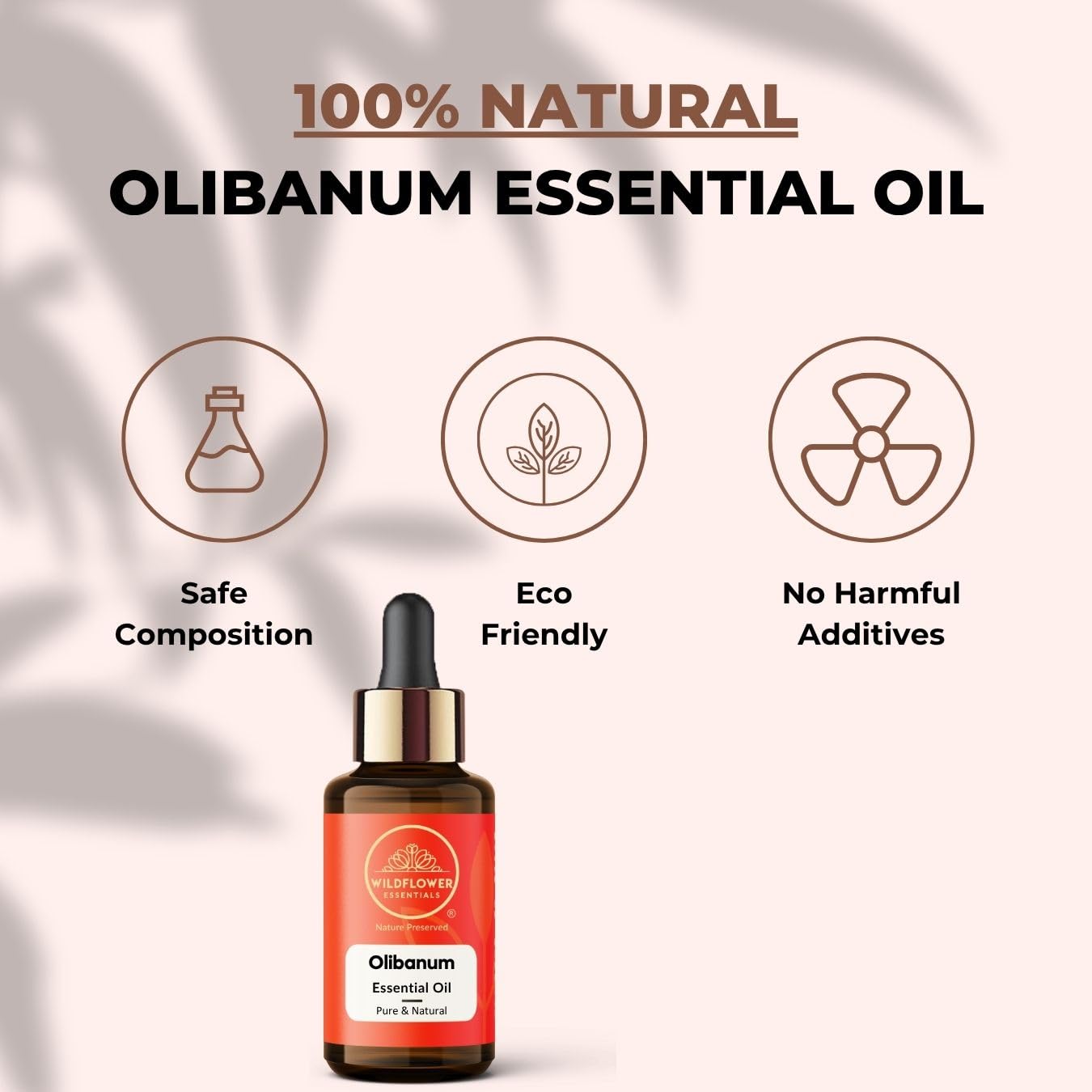 Olibanum Essential Oil (Boswellia serrata) 100% Natural Steam Distilled Oil For Face, Skin, Hair, Body | with Glass Dropper 0.50 Fl Oz (15ml)