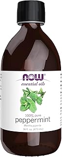 NOW Essential Oils, Peppermint Oil, Invigorating Aromatherapy Scent, Steam Distilled, 100% Pure, Vegan, Child Resistant Cap, 16-Ounce