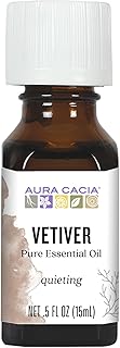 Aura Cacia Pure Vetiver Essential Oil | 0.5 fl. oz. | Vetiveria zizanioides