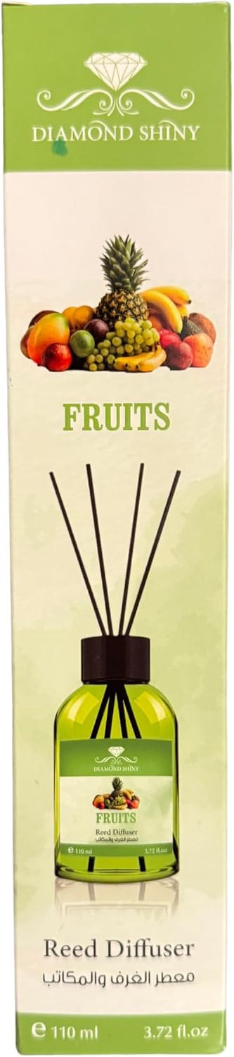 Reed Diffuser, 3.72 fl oz, Home Fragrance Set (Fruits)