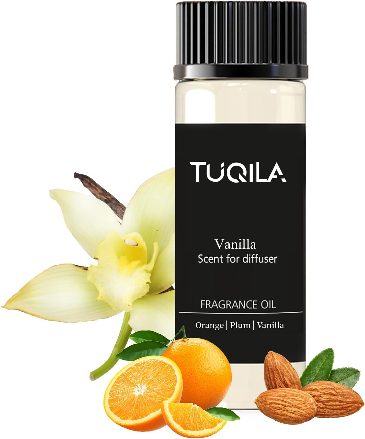 Waterless Diffuser Oil 20ml Vanilla Aroma Scent- Hazelnut, Citrus, Cinnamon, Plum& Cashmere Wood Fragrance Oil for Essential Oil Diffusers, Home, Hotel, Office and Car