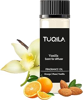 Waterless Diffuser Oil 20ml Vanilla Aroma Scent- Hazelnut, Citrus, Cinnamon, Plum& Cashmere Wood Fragrance Oil for Essential Oil Diffusers, Home, Hotel, Office and Car