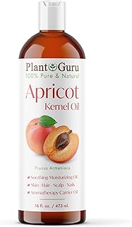Apricot Kernel Oil 16 fl. oz. Cold Pressed 100% Pure Natural Carrier - Skin, Face, Body And Hair Growth Moisturizer. Great For DIY Cream, Lotions and Lip balm.