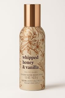 Bath & Body Works Whipped Honey & Vanilla Concentrated Room Spray 1.5 oz / 42.5 g – Rich Honey Drizzle with Floral Neroli and Whipped Vanilla Bean