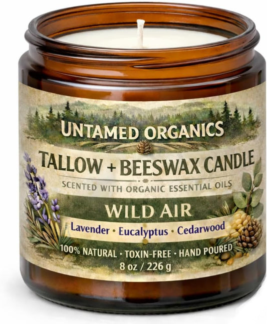 Untamed Organics Grass-Fed Tallow Candle