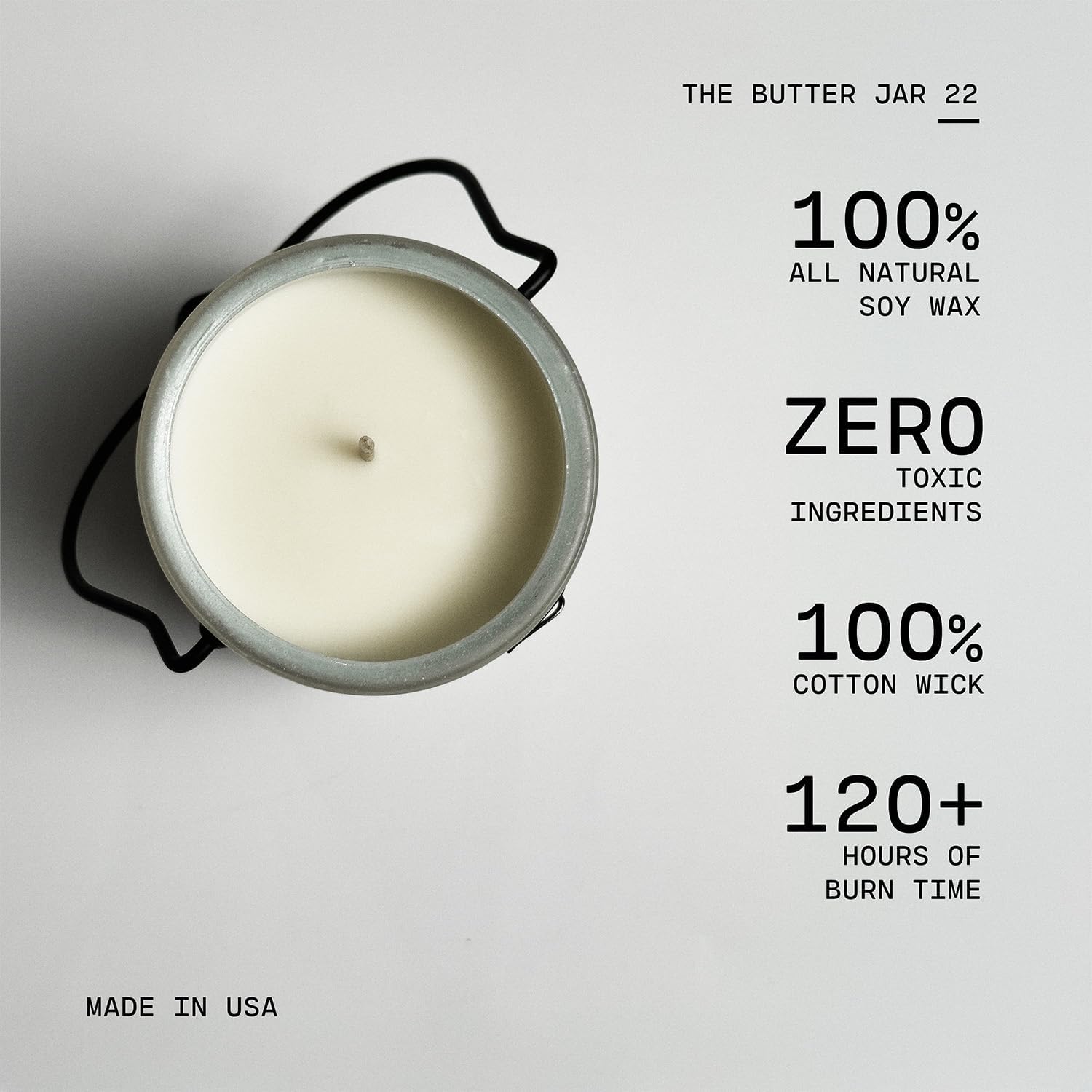 Milkhouse Candle Company Oatmeal, Milk & Honey Soy Candle - Oatmeal Cookie | Milk & Honey | Cherry Scented - 22 oz Butter Jar with Lid, 120+ Hour Burn Time, Made in the USA