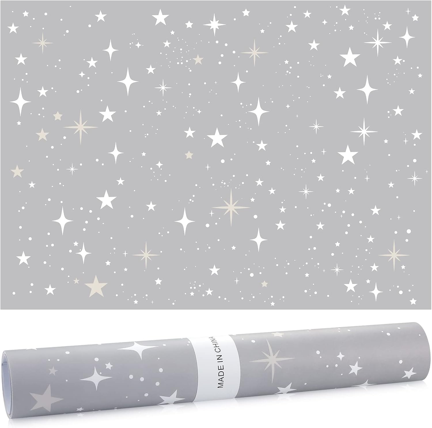 Geosar 10 Sheets Scented Drawer Liners Large Non Adhesive Drawer Liners with Powder Scent Scented Paper for Dresser Shelf Closet Bathroom Cabinet(Star)