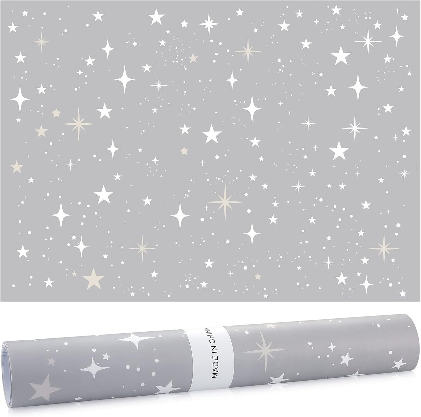 Thenshop 30 Sheets Fragrant Drawer Liners for Dresser, Talcum Powder Scented Paper Liner 19.5 x 14 Inches Star Pattern Non Adhesive Drawer Paper Liner for Home Shelf Closet Cabinet