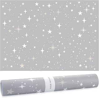 Geosar 10 Sheets Scented Drawer Liners Large Non Adhesive Drawer Liners with Powder Scent Scented Paper for Dresser Shelf Closet Bathroom Cabinet(Star)