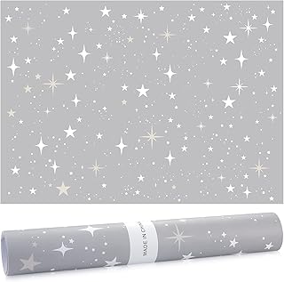 Thenshop 30 Sheets Fragrant Drawer Liners for Dresser, Talcum Powder Scented Paper Liner 19.5 x 14 Inches Star Pattern Non Adhesive Drawer Paper Liner for Home Shelf Closet Cabinet