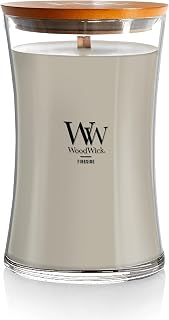 WoodWick Large Hourglass Fireside Candle, Premium Soy Blend Wax, Crackles as it burns, Perfect for Gifting, 21oz