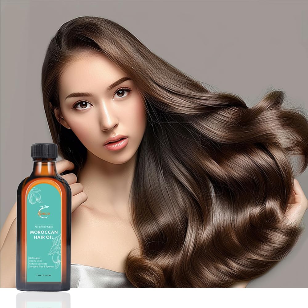 Moroccan Argan Treatment Hair Oil for Luxurious Hair Care and Repair, Extra Strength Argan Treatment Hair Oil Treatment for Split Ends, Frizzy Hair and Flyaways (1, 100, Milliliters)