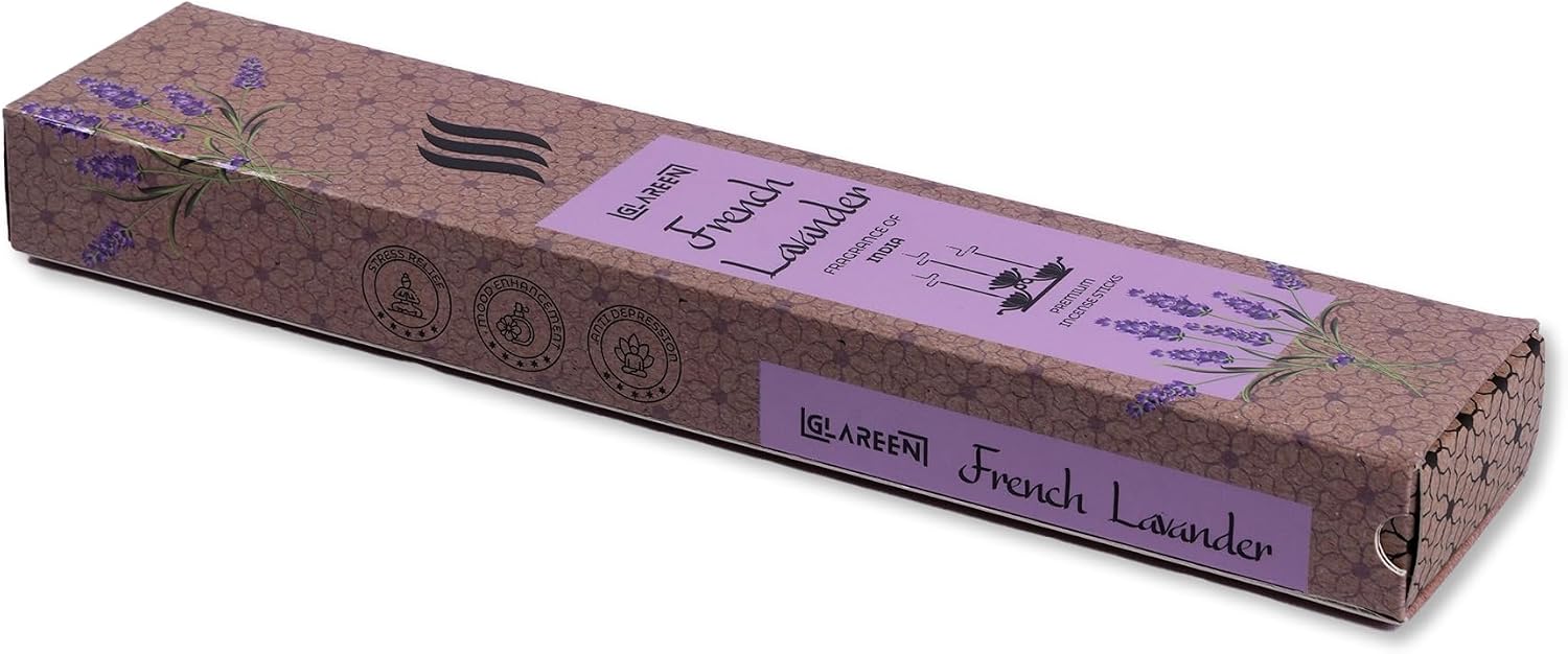 French Lavender Bliss: Exquisite Lavender Agarbatti Incense Sticks (Pack of 50) | Embrace Serenity in Every Burn