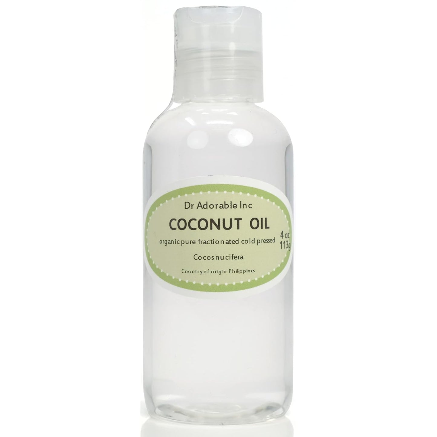 Dr Adorable - 4 oz - Fractionated Coconut Oil - 100% Pure Natural Organic