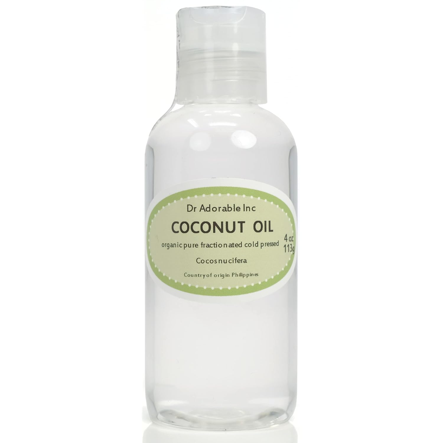 Dr Adorable - 4 oz - Fractionated Coconut Oil - 100% Pure Natural Organic