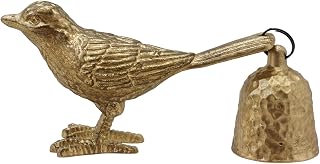 Creative Co-Op Pewter Bird Candle Snuffer with Antique Gold Finish
