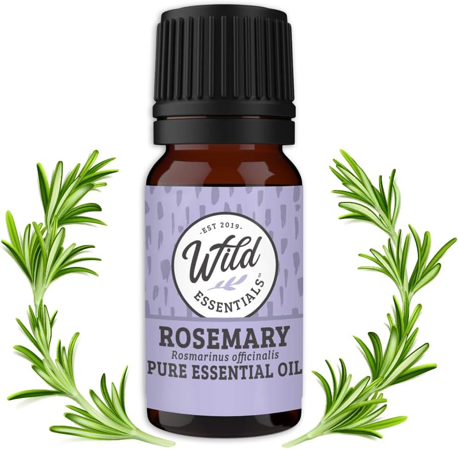 Wild Essentials Rosemary 100% Pure Essential Oil - 10ml, Therapeutic Grade, Made and Bottled in The USA