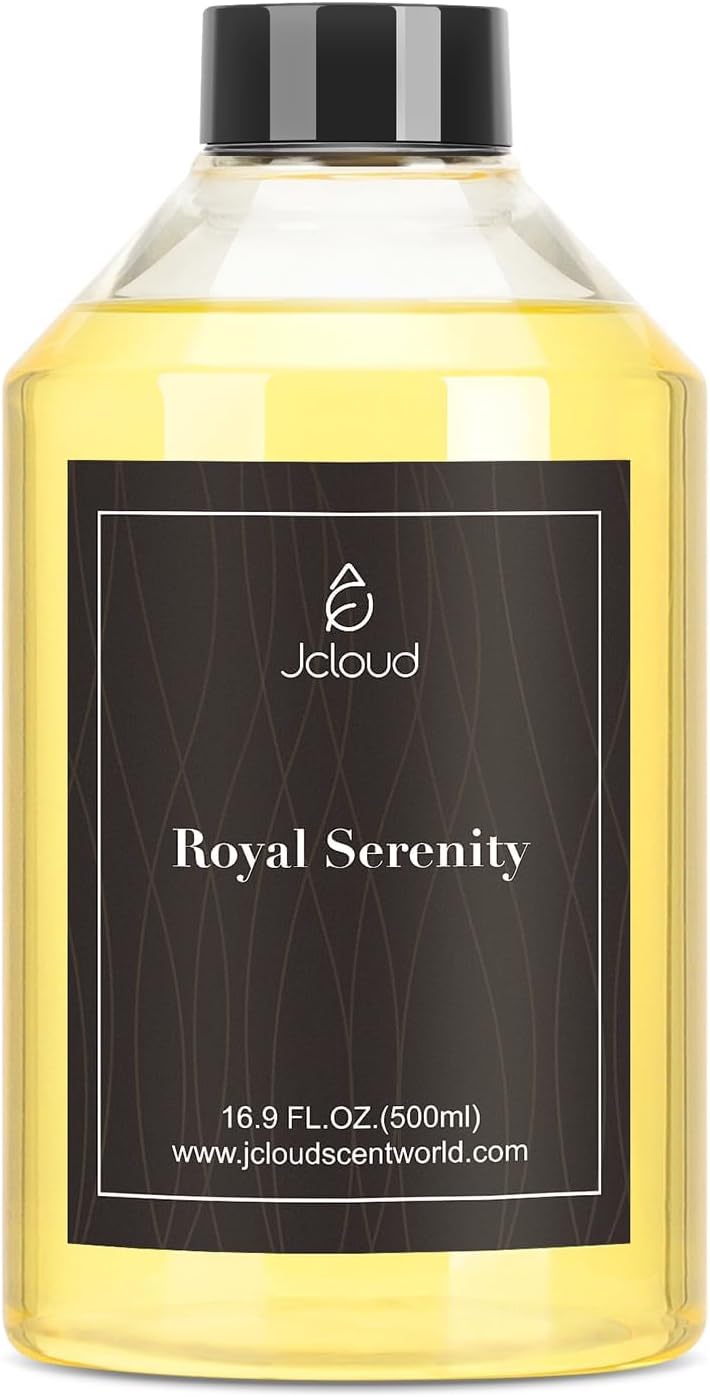 JCLOUD Royal Serenity Hotel Diffuser Oil 16.9 Fl Oz (500mL), Inspired by 5-Star Hotel Scent, Luxury Cold Air Diffuser Oil Refill & Essential Oils Bulk for Home, Offices