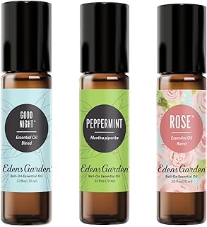 Edens Garden Essential Oil Roll-On 3 Set, 100% Pure Therapeutic Grade & Natural Aromatherapy Roller Blends For Relaxation, Sleep & Skin Care Oils - For Massage, Body & Self Care, 10 ml Roll-On/ 3 Pack
