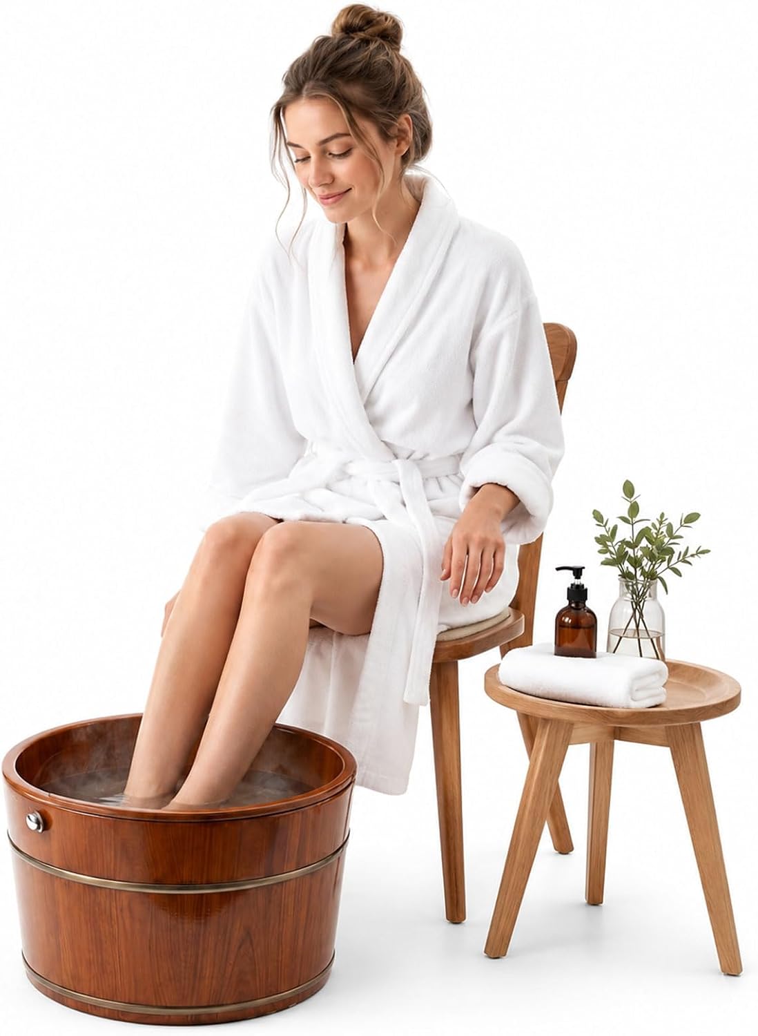 Foot Spa Bath Massager with Heat and Bubble, Electric Foot Bath Massager with Massage Rollers, Deep Foot Soak Tub for Adults, Heated Foot Spa for Relaxation, Pedicure Foot Spa for Home Use With lid