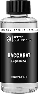 Hotel Scent Diffuser Oil for Home Inspired Baccarat Hotel, Luxury Saffron Cedar Fragrance, Long Lasting Waterless Aroma Oil Refill for Cold Air Diffuser & Large Room, 200ml/6.76 Fl Oz
