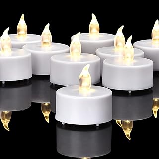 Flameless Tea Lights Candles 50/100/150 Packs LED Battery Operated Electric Votive Fake Candles Realistic Flickering and 200+ Hours Long Lasting Bright for Celebrations Festivals (50 Packs, White)