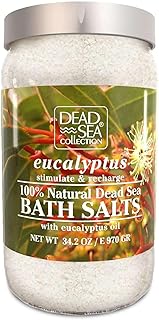 Dead Sea Collection Bath Salts with Eucalyptus – Pure Dead Sea Salt and Eucalyptus Oil - Nourishing Soothing and Relaxing Skin and Muscle – 34.2 Oz
