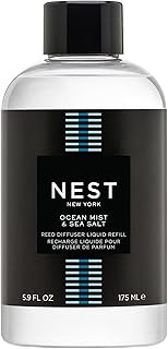 NEST New York Reed Diffuser Liquid Refill, Ocean Mist & Sea Salt - 5.9 fl oz - Fragrance for Up to 90 Days - Flame Free