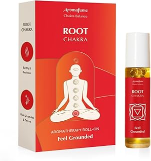 Root Chakra Essential Oil Roll-On Blend by Aromafume | 10ml/0.33 fl oz | Muladhara | Aromatherapy Oils for Chakra Balance | Patchouli Extracts | Chakra Incense for Meditation, Yoga, Reiki
