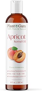 Apricot Kernel Oil 8 fl. oz. Cold Pressed 100% Pure Natural Carrier - Skin, Face, Body And Hair Growth Moisturizer. Great For DIY Cream, Lotions and Lip balm.