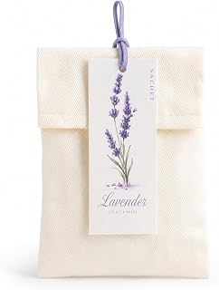 Lavender Scented Sachets Drawer Freshening, Closet Deodorizing, Gift Giving, Natural Lavender Oil Core, Lavender Scent, Gift Box Set for Closet,Travel, Home and Car