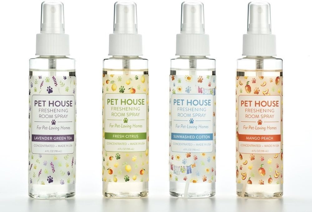 One Fur All Pet Air Freshener 4 OZ Concentrated Room Spray for Pet Odor, Sunwashed Cotton, Pack of 1