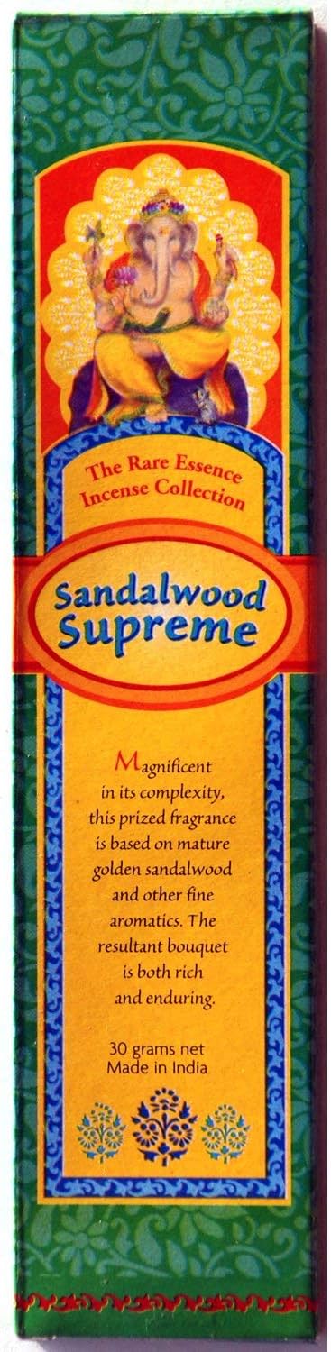 Incense Sandalwood Supreme - 30 Gram Box - Sold in Quantities of 4 Boxes