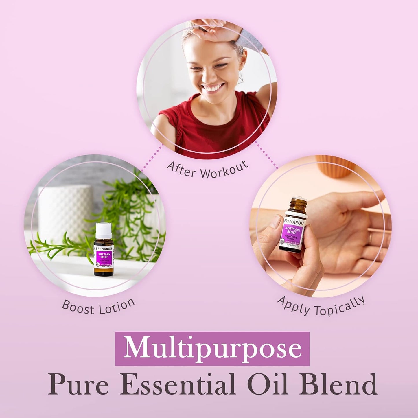 Pranarom - Just Plain Relief Organic Essential Oils for Aromatherapy, 15ml
