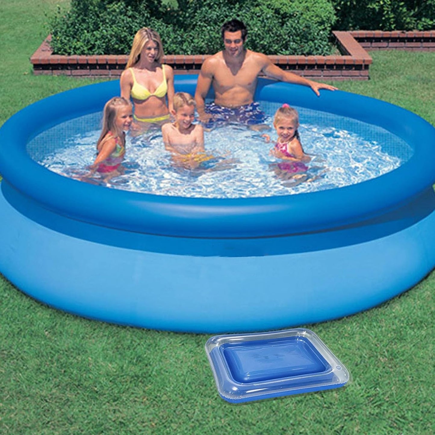 Inflatable Pool Foot Bath Basin, Portable Foot Bath Basin, Foot Soaking Bath Basin for Pool Entry Ladder, Swimming Pool Clean Feet Pedicure Supplies (Square)