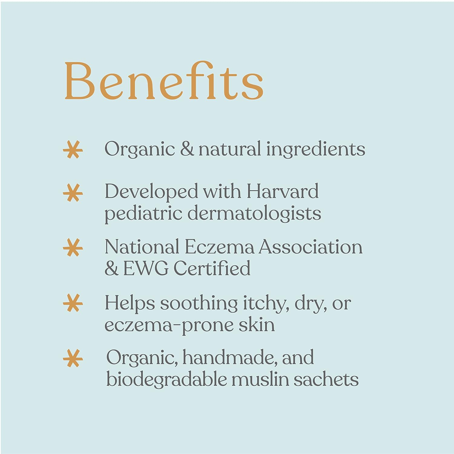 ELLAOLA Oatmeal Bath Soak for Babies Kids & Adults - Baby Bath Tea Soaks Made with Prebiotics to Relieve Dry, Itchy, Eczema Prone Skin While Gently Cleansing, Fragrance Free I 4 Bath Tea Soaks