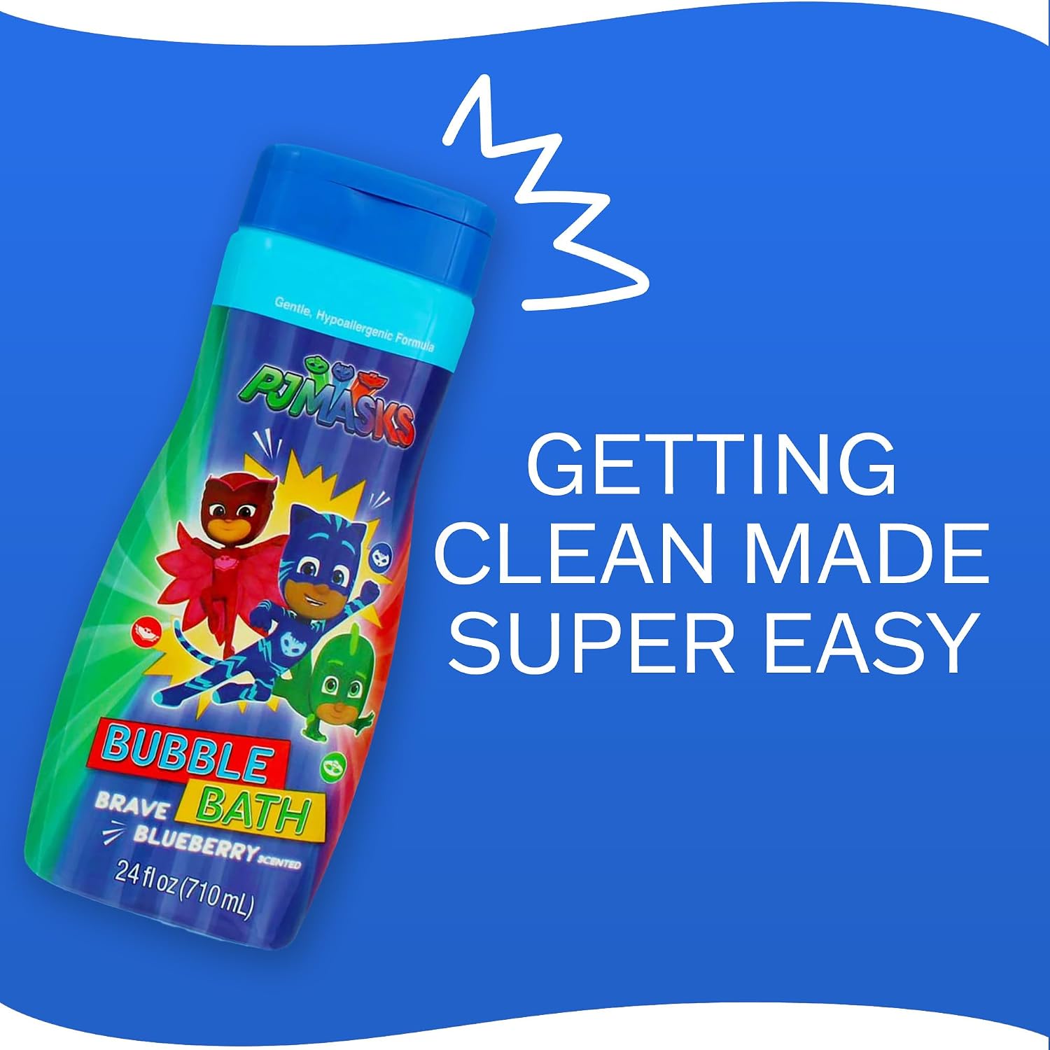 PJ Masks Bubble Bath 24Ounce Brave Blueberry, 24.0 Ounce