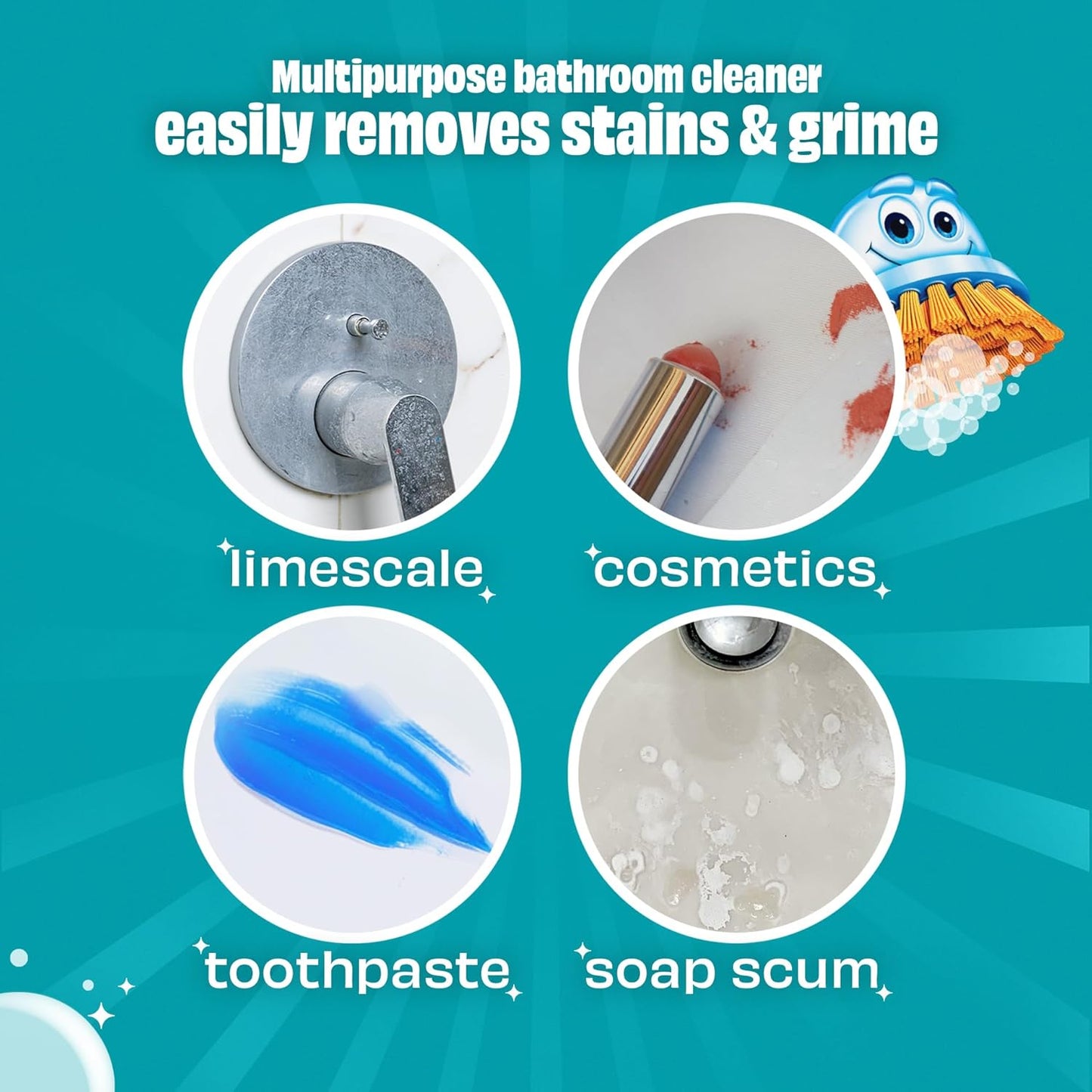 Scrubbing Bubbles Easy Clean Foaming Multipurpose Bathroom Cleaner, Continuous Spray Bottle, Fast Acting Foam, 13.58 Ounce (Pack of 2)