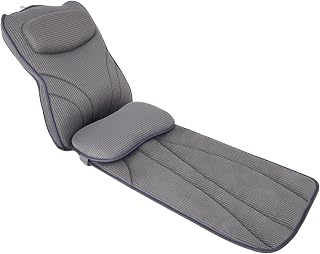 Extra Long Thick Full Body Bath Pillow for Tub with Lumbar Pillow- Luxury 4D Air Mesh Bathtub Pillow with Head, Shoulder & Back Support, Non-Slip Bath Cushion with Suction Cups (Gray)
