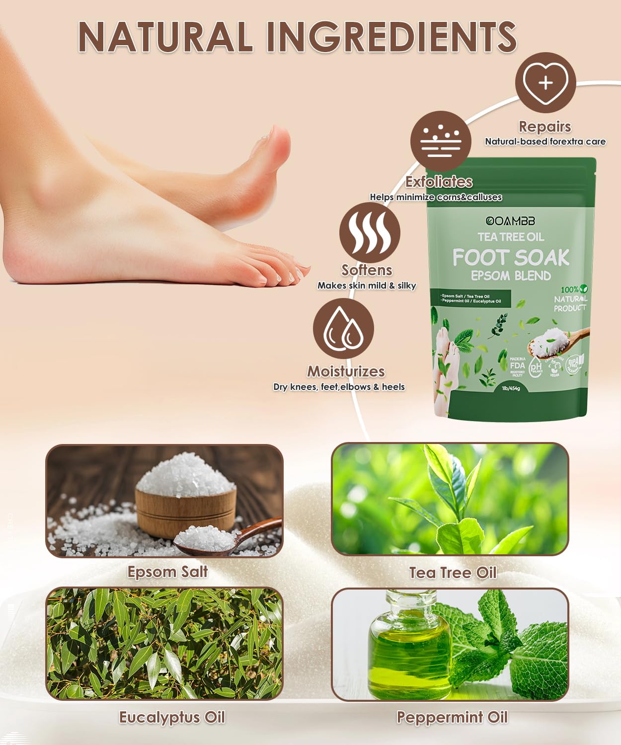 OOAMBB Collapsible Foot Spa with Heat, Bubble and Temp Control, Foot Bath Massager with XL Touch Screen and Massage Rollers, Foot Soaking Tub, Pedicure Foot spa for Stress Relief (Dark Grey +Green)