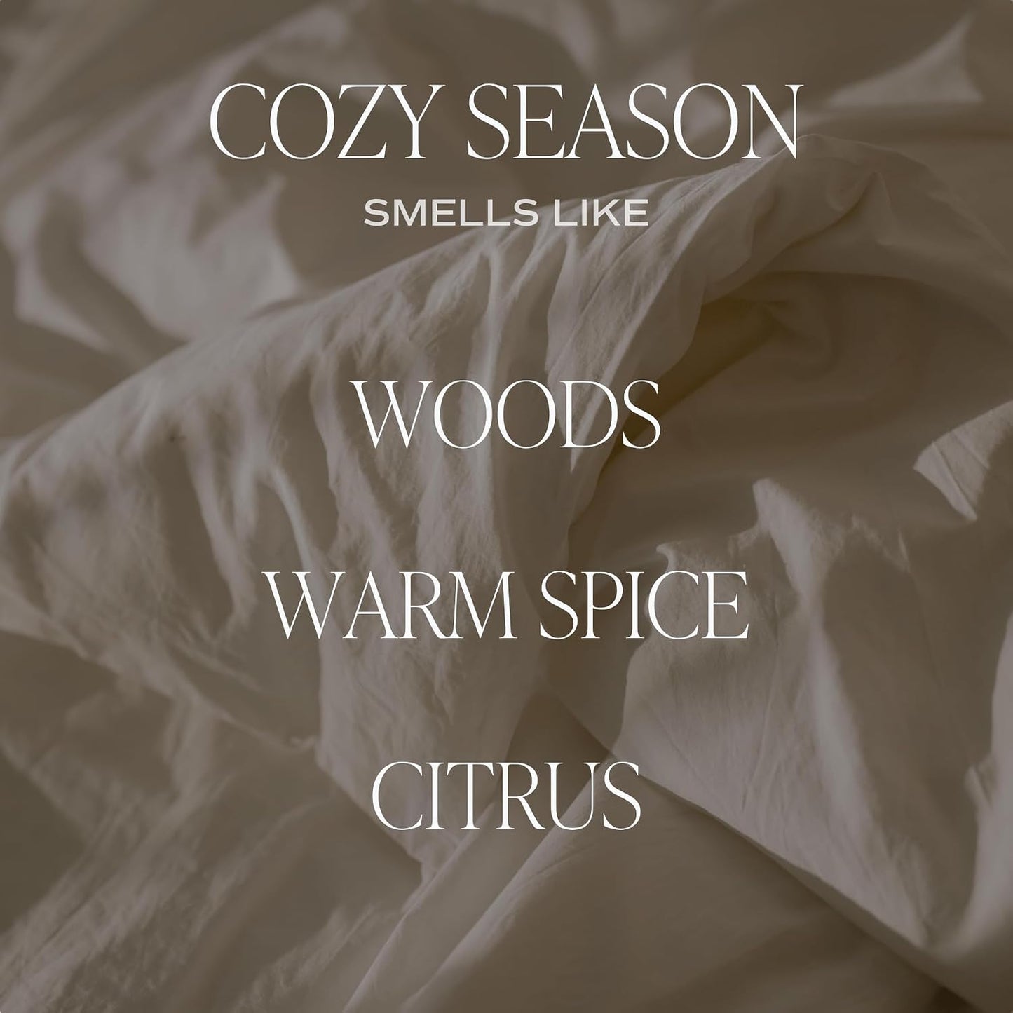 Sweet Water Decor Cozy Season Candle, Large 15oz Jar, Scented with Warm Woods, Citrus & Spice, Non-Toxic Soy Wax Blend, Fall & Winter Home Candle for Autumn, Thanksgiving & Christmas, 70+ Hour Burn