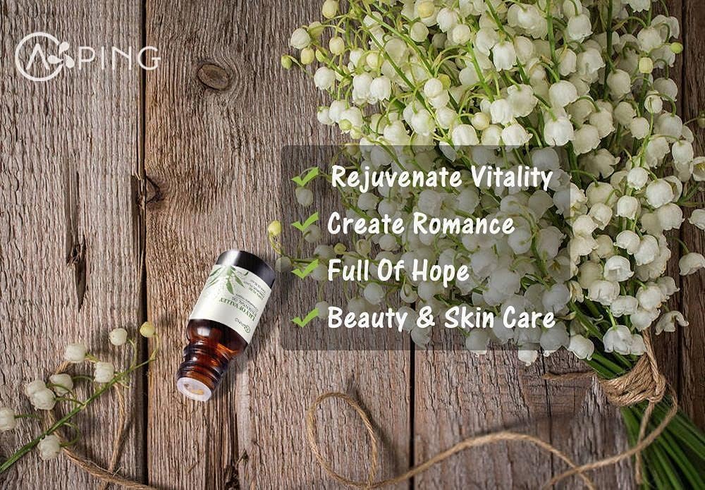 2-Pack Lily of Valley Essential Oil - 100% Pure Organic Natural Plant (Convallaria majalis) Lily of Valley Oil for Diffuser, Aroma, Spa, Massage, Yoga, Perfume, Body - 2x10ML