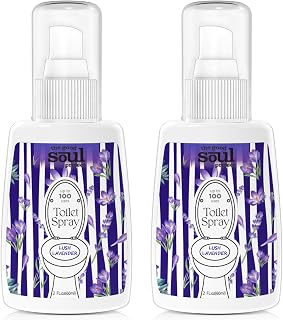 THE GOOD SOUL PROJECT Toilet Spray 2Oz, Lavender Scent, Bathroom Deodorizer, Travel Size Air Fresheners, 2 Pack