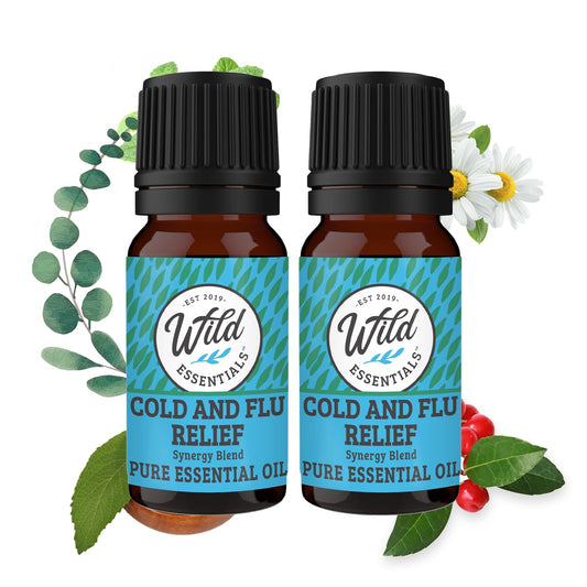 Wild Essentials Cold and Flu Relief 100% Pure Essential Oil Synergy Blend 2 Pack 10ml