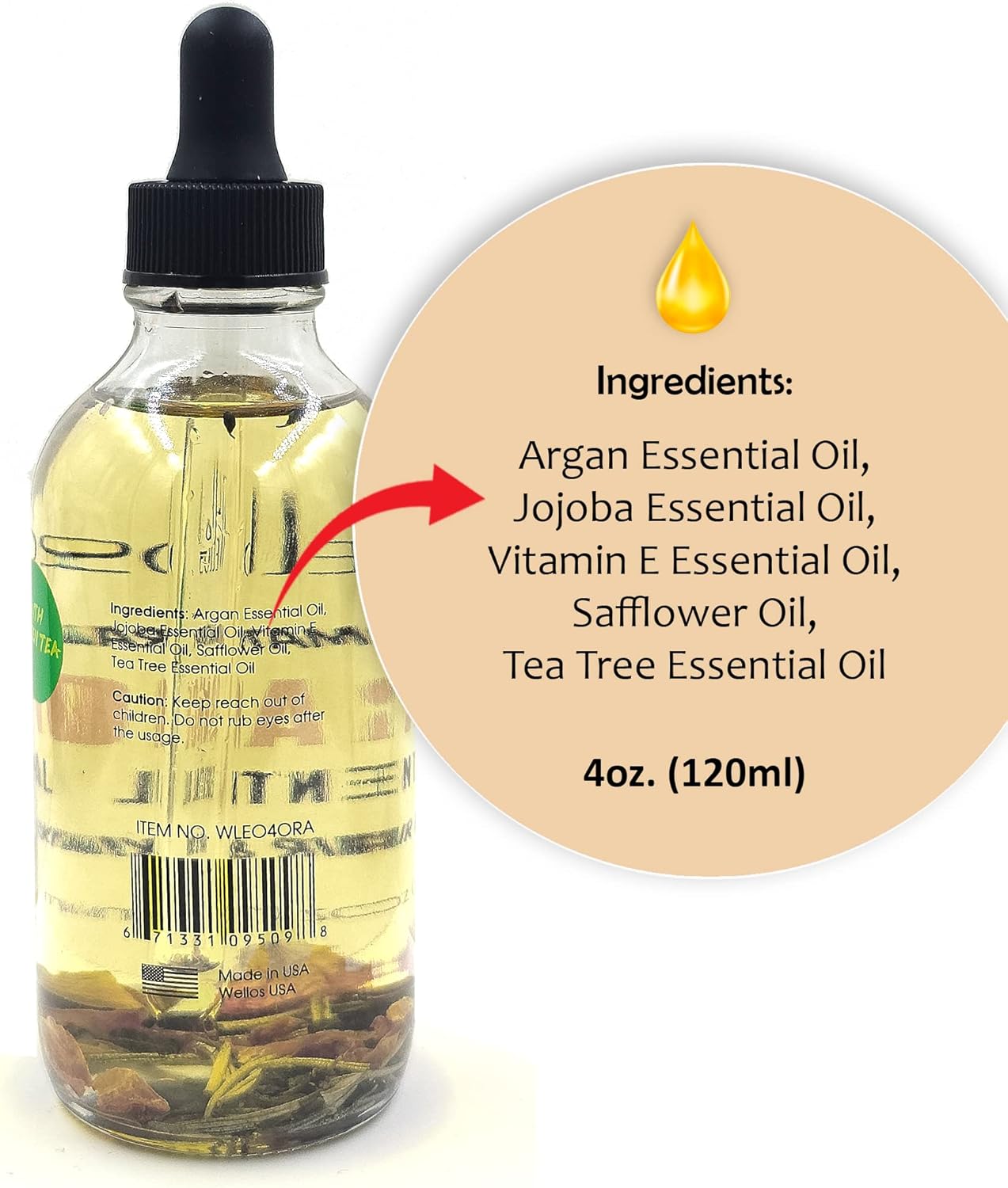 Aromatherapy Essential Oil for Hair & Skin (Orange), 4 fl oz(120ml)
