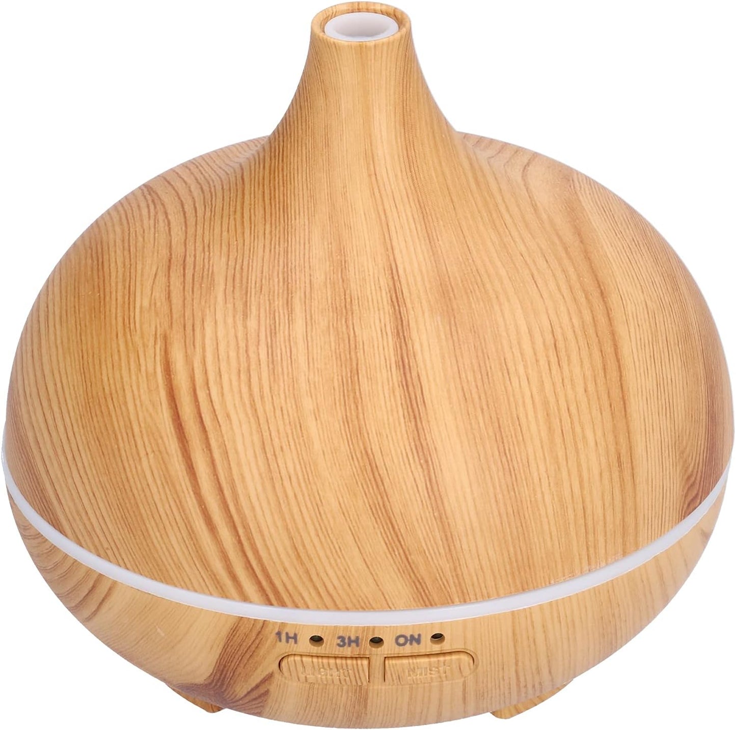 150ml Wood Grain Aromatherapy Diffuser USB Essential Oil Diffuser with Cool Mist and 7 - Color LED Night Light - Quiet Humidifier for Bedroom, Office, Living Room