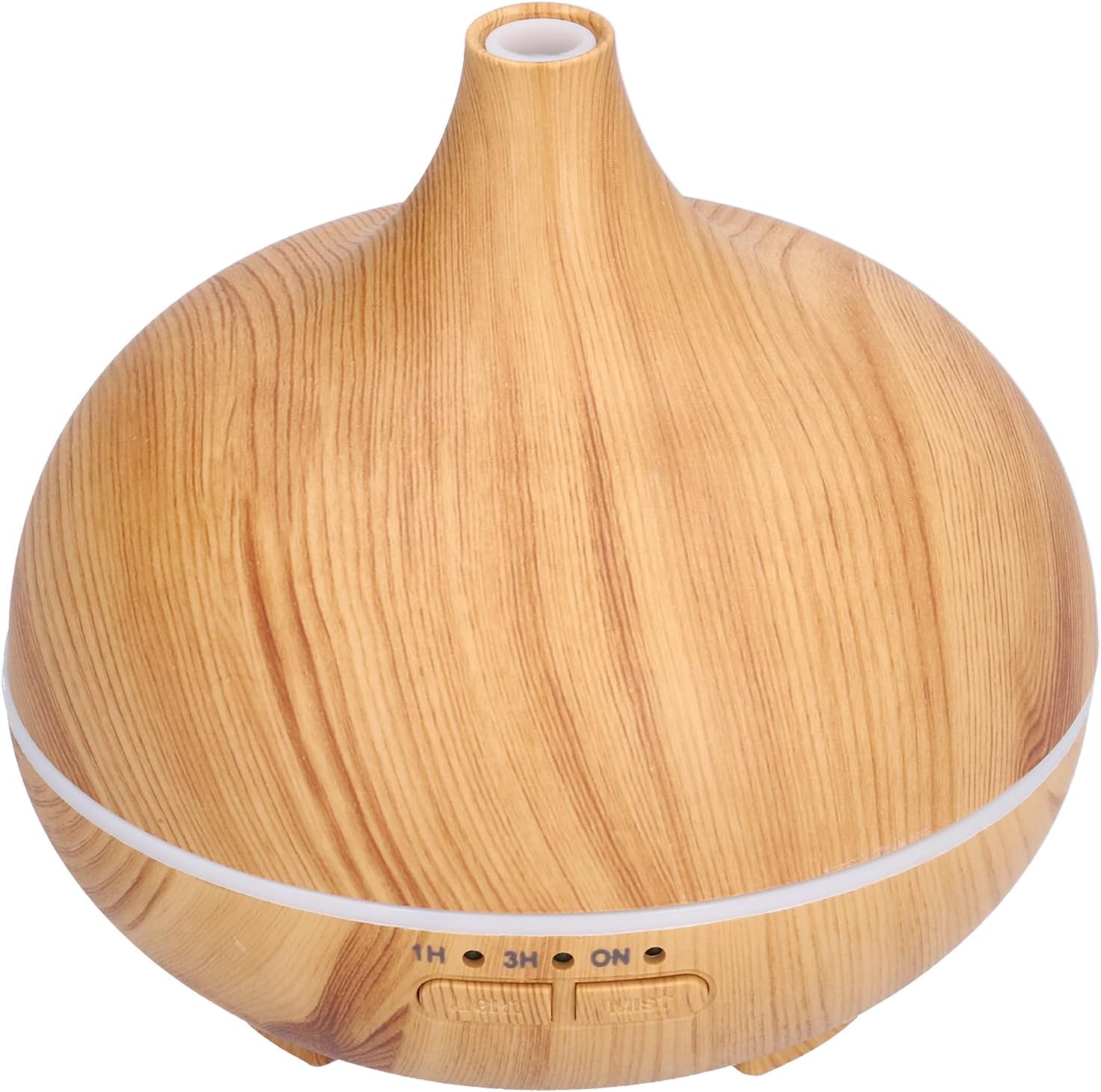 150ml Wood Grain Aromatherapy Diffuser USB Essential Oil Diffuser with Cool Mist and 7 - Color LED Night Light - Quiet Humidifier for Bedroom, Office, Living Room